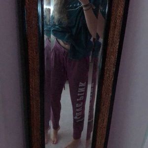 maroon Pink sweatpants